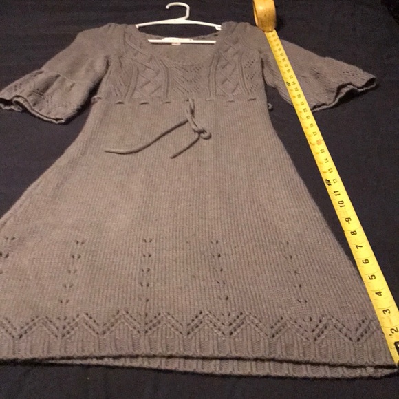 “Decree” gray woven sweater dress size Medium - Picture 5 of 8